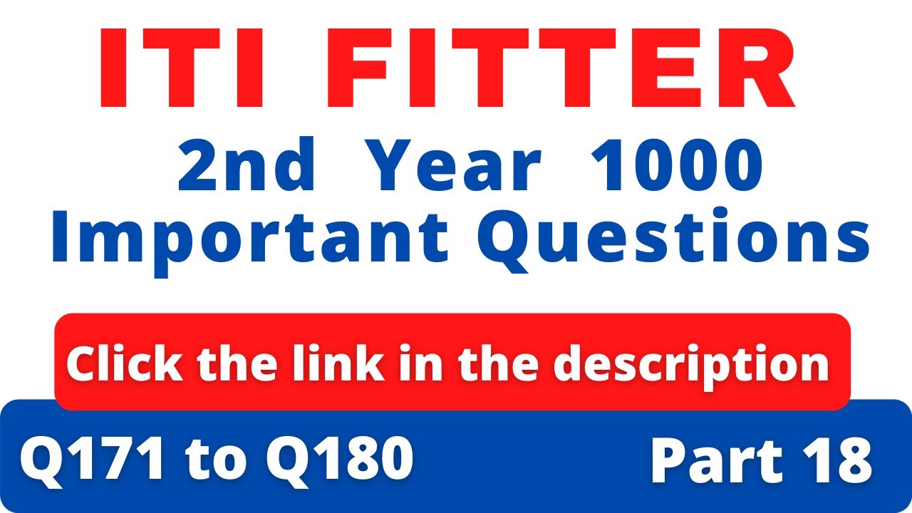 iti fitter trade theory question paper 2nd year in english | objective question | fitter mcq
