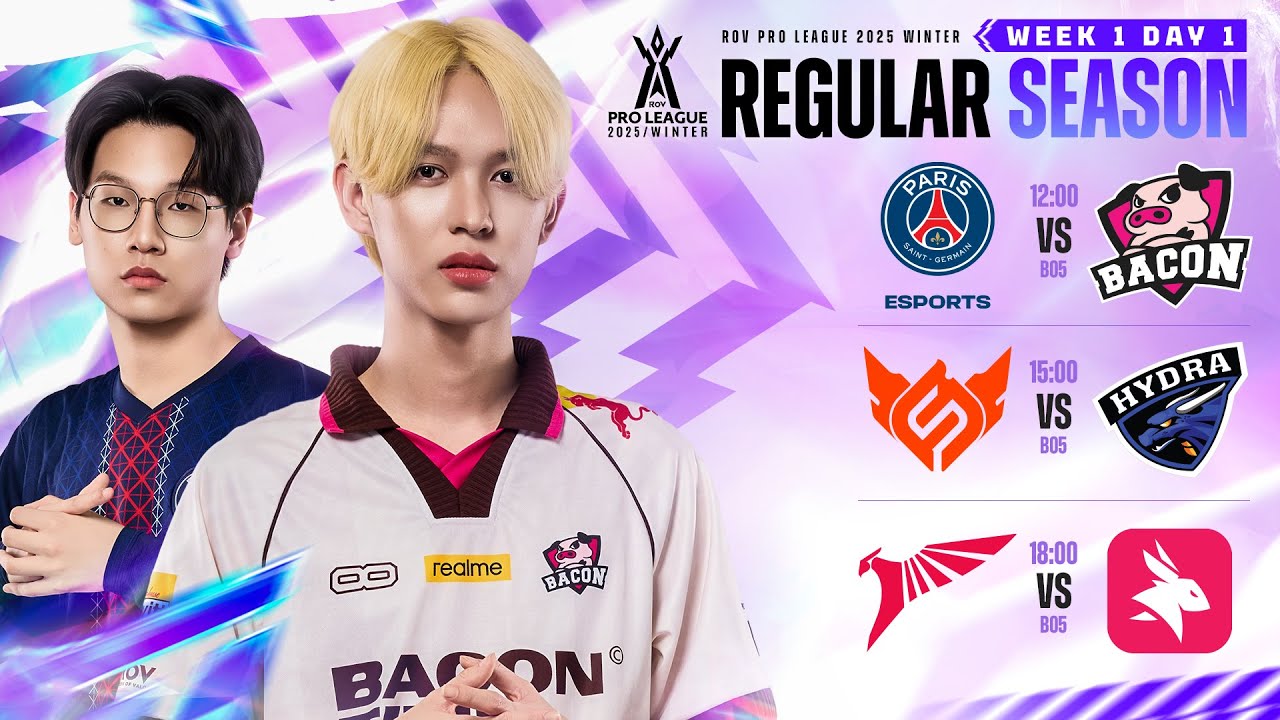 เปิดสนามวันแรก! การแข่งขัน RoV Pro League 2025 Winter | รอบเก็บคะแนน Week 1 Day 1