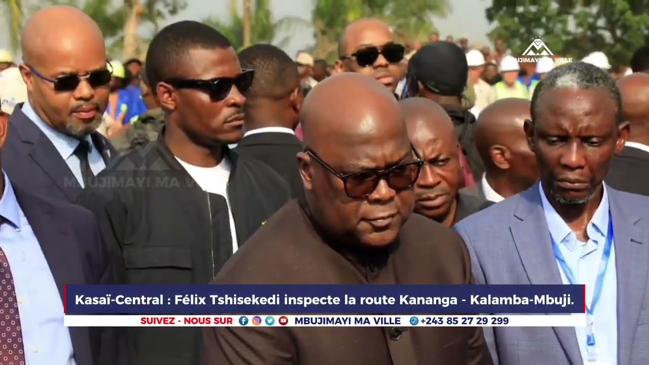 Kasaï-Central : Félix Tshisekedi inspecte la route Kananga - Kalamba-Mbuji