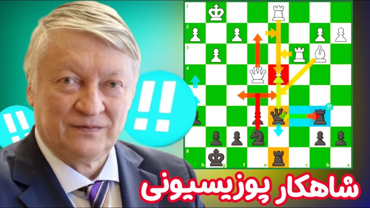 شاهکار آناتولی کارپف در مسابقات قهرمانی جهان شطرنج!! این بازی درک پوزیسیونیت رو هزار برابر میکنه