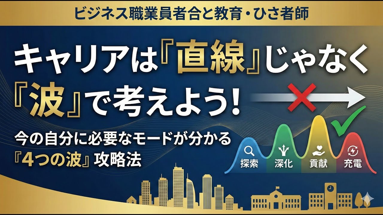 「キャリアは『直線』じゃなく『波』で考えよう！ 今の自分に必要なモードが分かる『4つの波』攻略法」