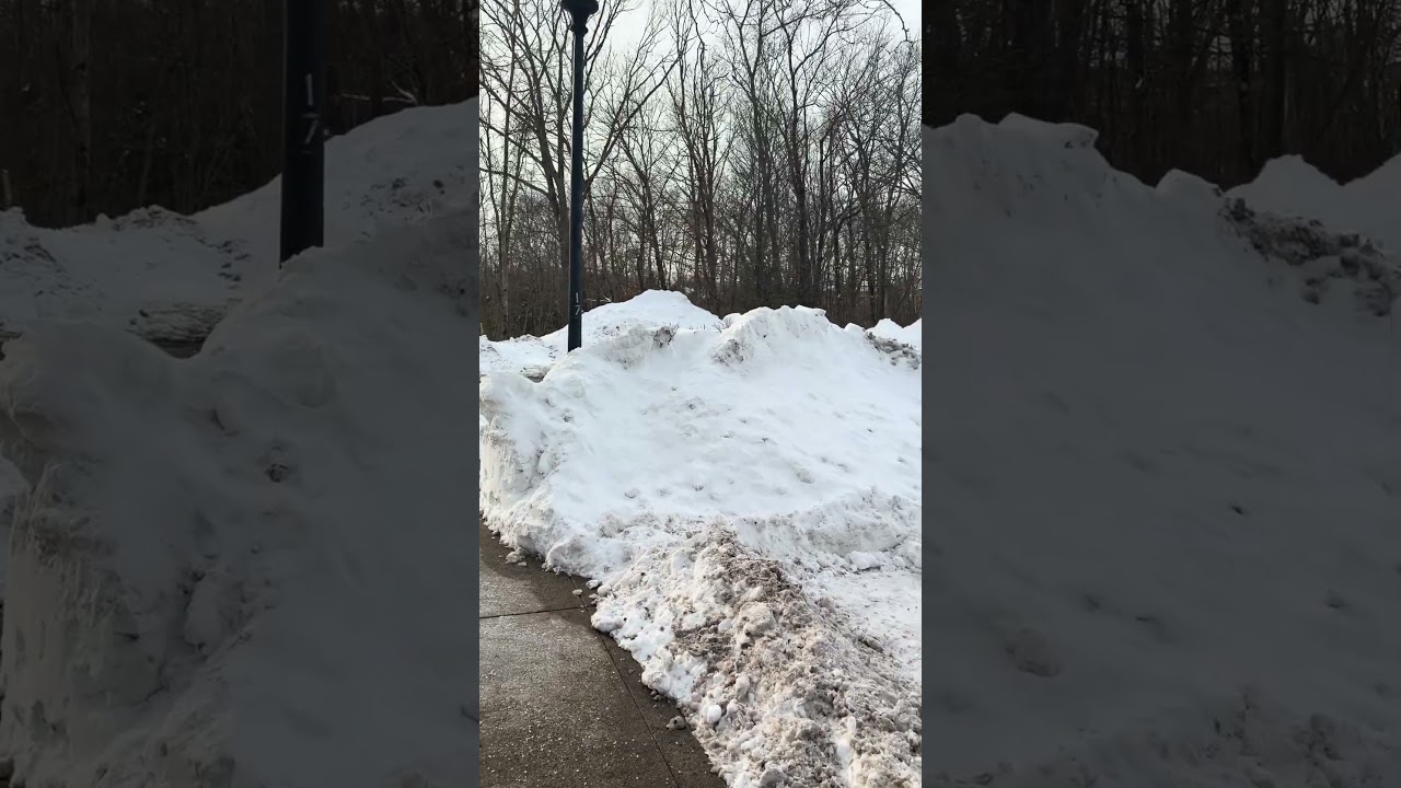 Piles of snow after snow storm 