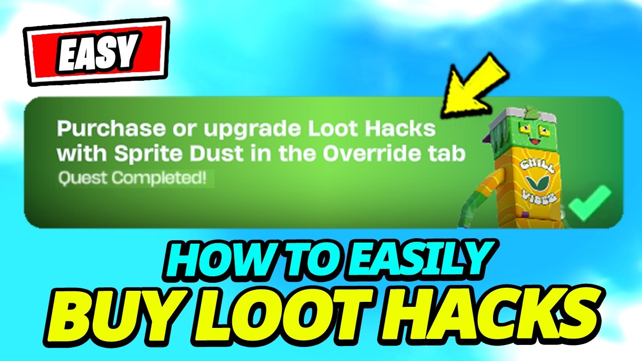 How to EASILY Purchase or Upgrade Loot Hacks with Sprite Dust in the Override Tab - Fortnite Quest