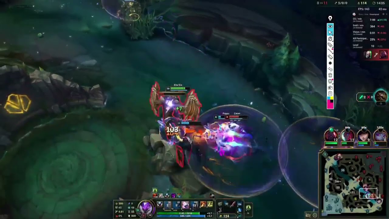 Platinum Khazix vs Gwen