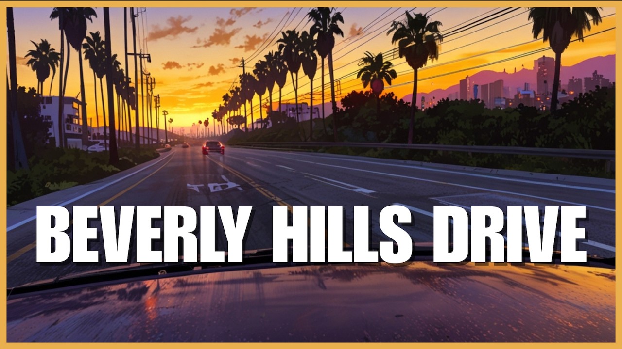 Beverly Hills Up Coldwater Canyon: Relaxing 4K Drive with Real Audio | Los Angeles Scenic Tour