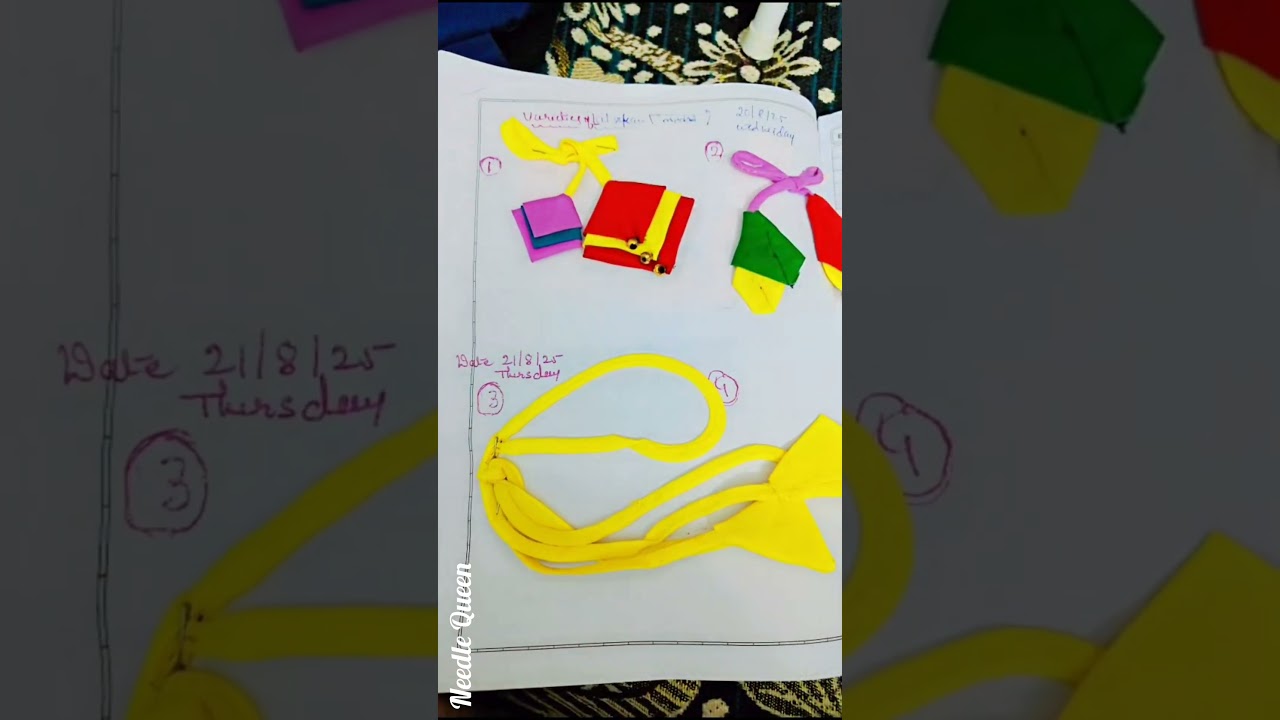 record book of stitching 