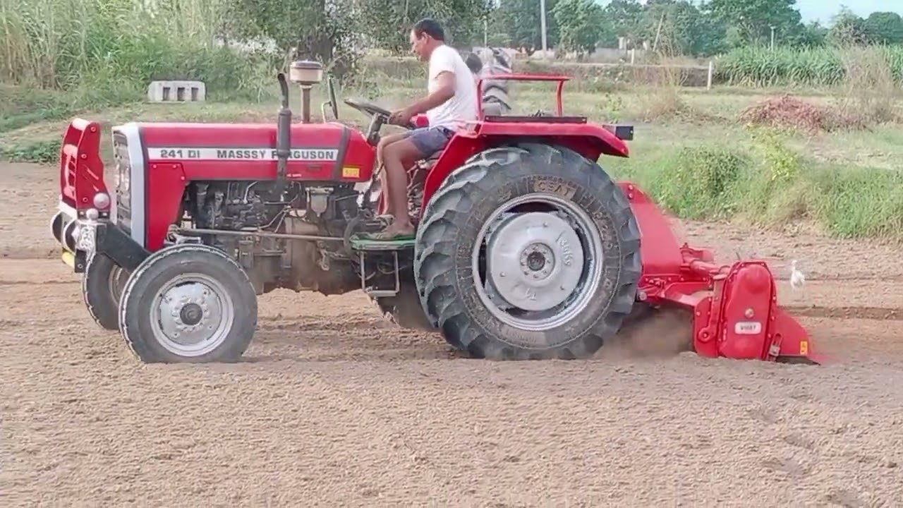 Maschio Rotavator 7 Feet with Massey 241 Tractor ✌️✌️