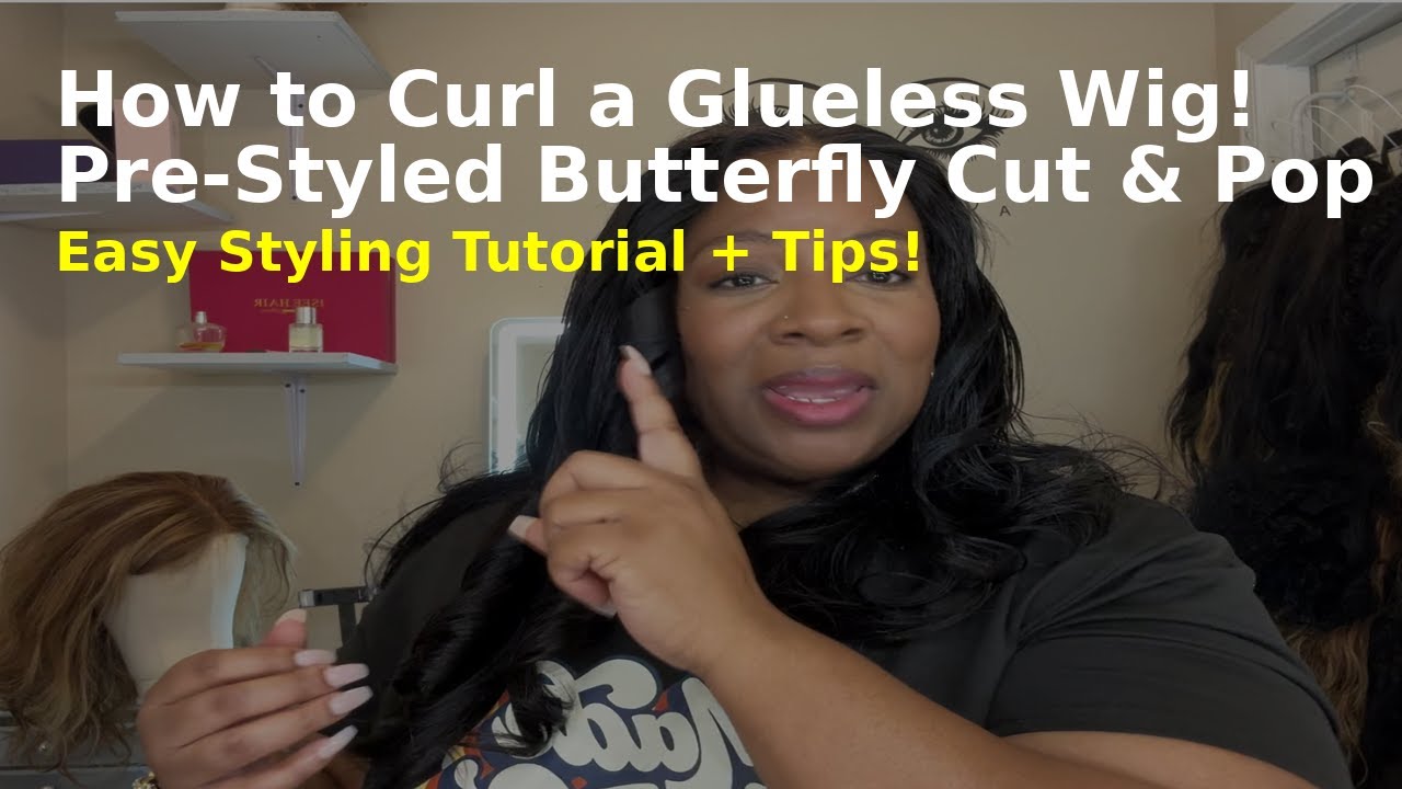 How to Curl a Pre-Styled Butterfly Haircut Wig | 200% Density 6x5 Glueless Wig Review & Tutorial