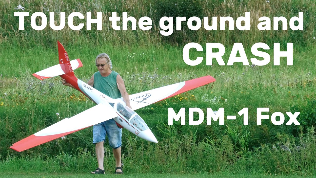 MDM-1 Fox | TOUCH the ground and CRASH | 4m scale RC glider | 4K | Jirice 2025