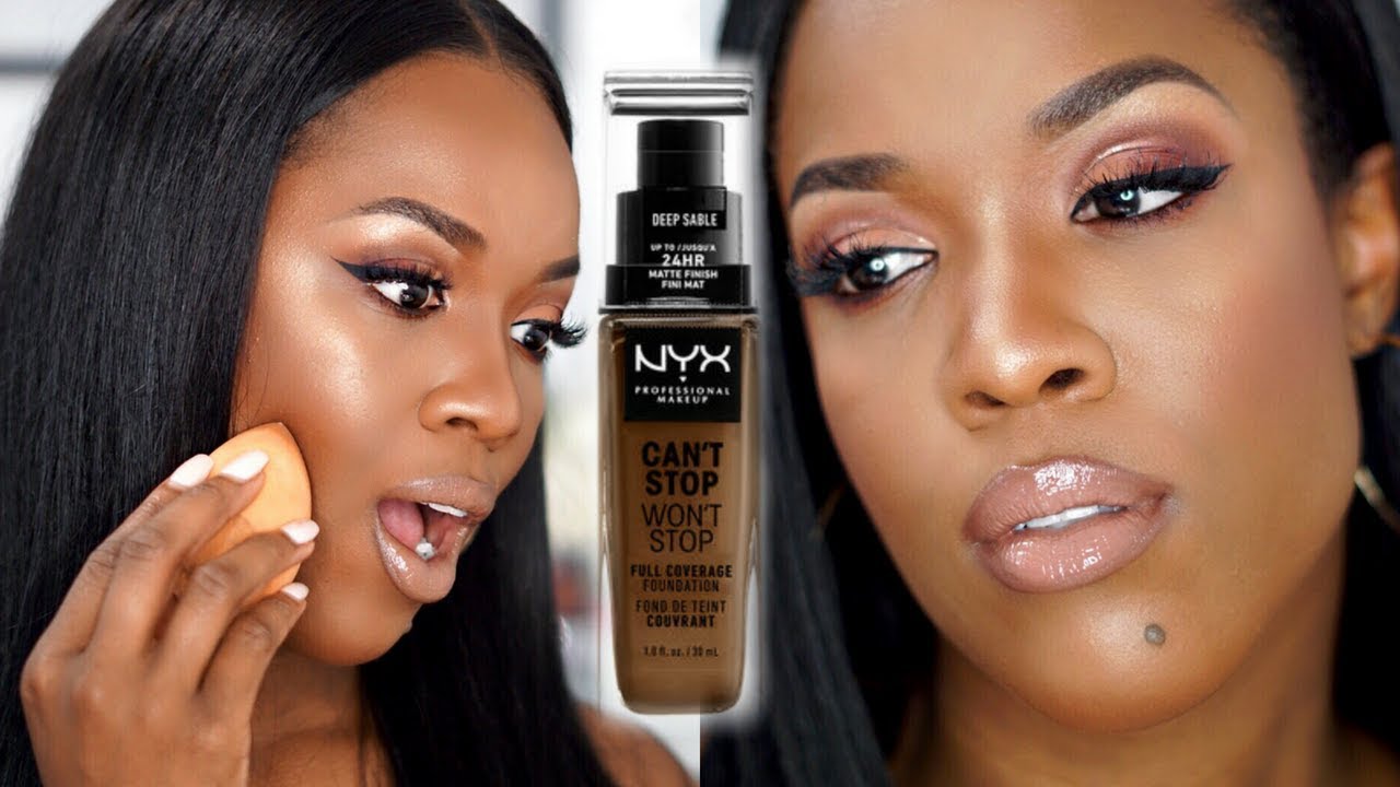 DRUGSTORE FOUNDATION FOR DARK SKIN?!! NYX CAN'T STOP WON'T STOP FOUNDATION