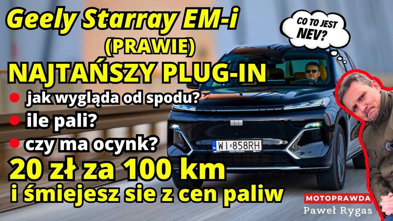 Geely Starray EM-i. Najtańsza hybryda plug in. Czy ma ocynk? Jak wygląda od spodu?