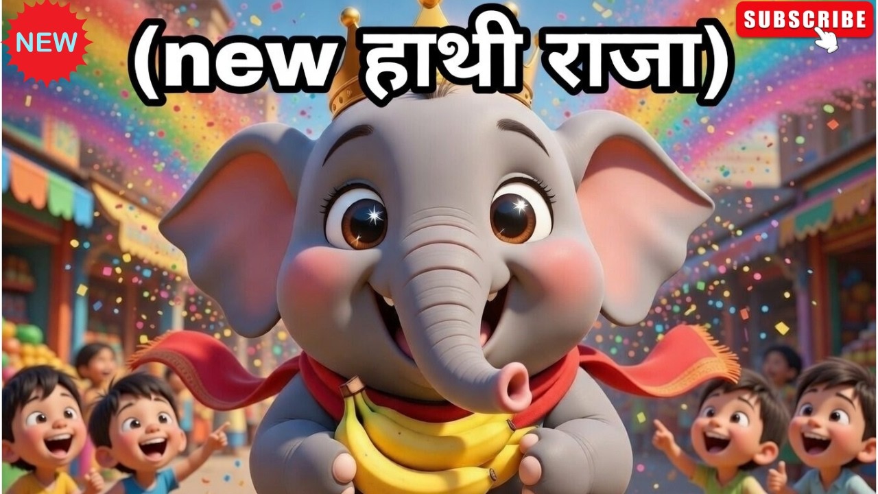 Hathi Raja Aaye Bazaar Song | Funny Elephant Rhyme for Kids |Hindi Kids Songs | Nursery Rhymes Hindi