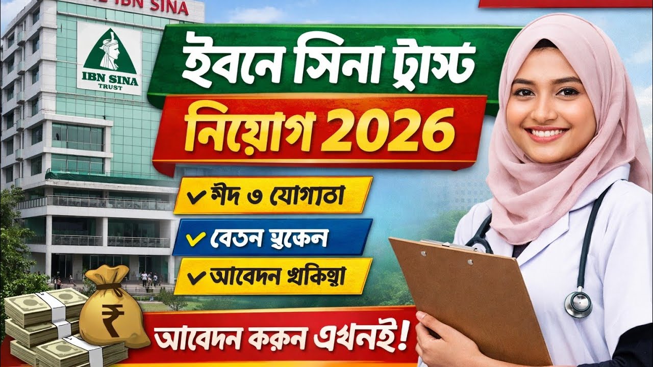 ইবনে সিনা ট্রাস্ট নিয়োগ ২০২৬ | Ibn Sina Trust Job Circular 2026 | Apply Process & Salary