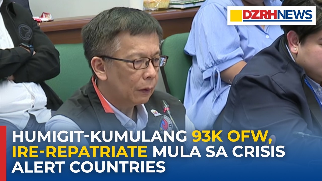 Undocumented Pinoy OFWs sa crisis alert countries, kasama sa repatriation - DMW
