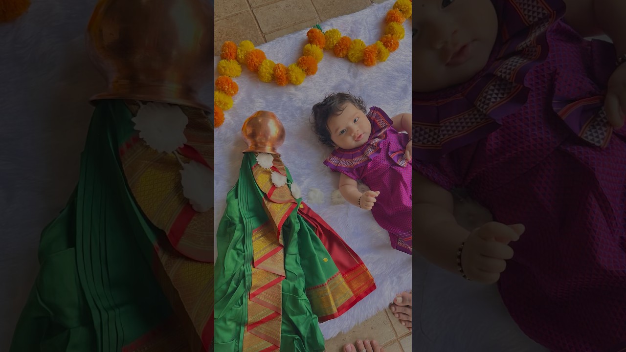 Gudipadwa special photoshoot🥰 #minivlog ##marathi #babyphotoshoot #viral #shorts #padwa #babygirl