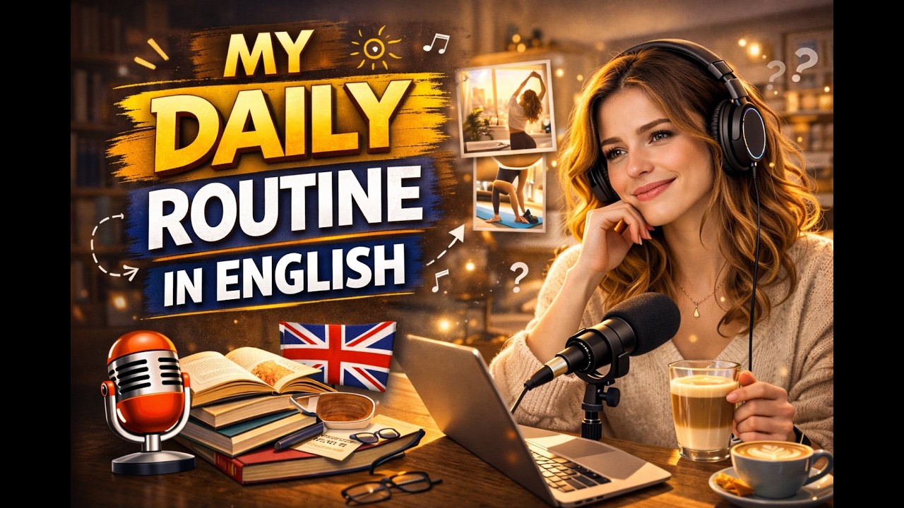 My Daily Routine in English | English listening practice for Beginners