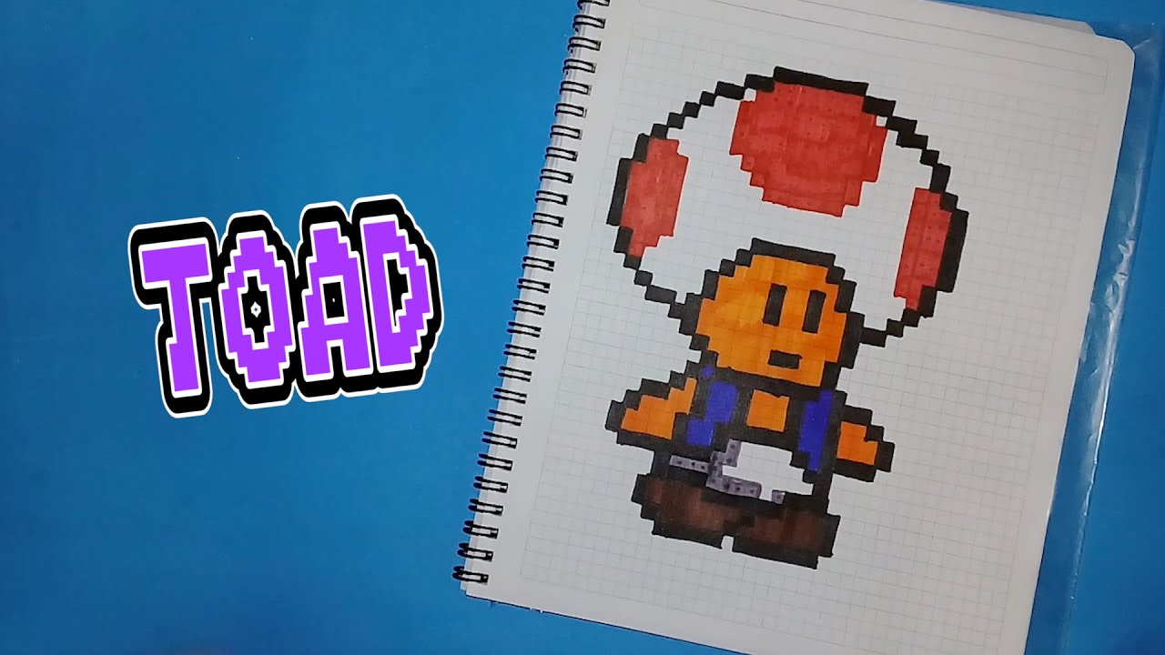 COMO DIBUJAR A TOAD PIXEL ART   - PIXELADOS