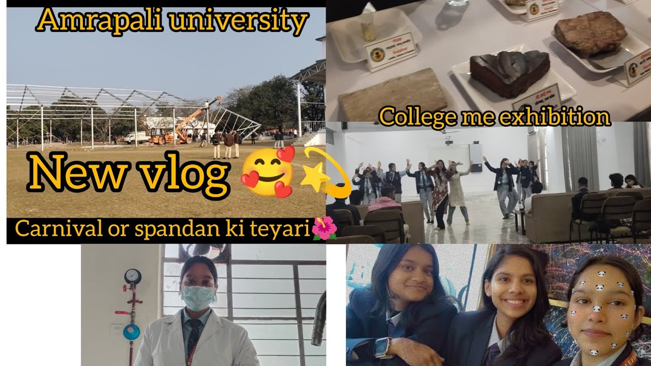 College me exhibition or carnival , spandan ki practice 💫🥰 . @agihld @Premabishtuk04 #vlog  