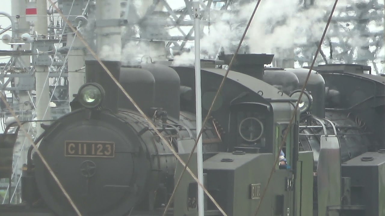 【準備】三重連✅大樹 AMSR 123号 C11 207 325 号機 ｵﾊﾌ ｵﾊﾃ ｽﾊﾌ Steam Locomotive Taiju 3 Coupling Event