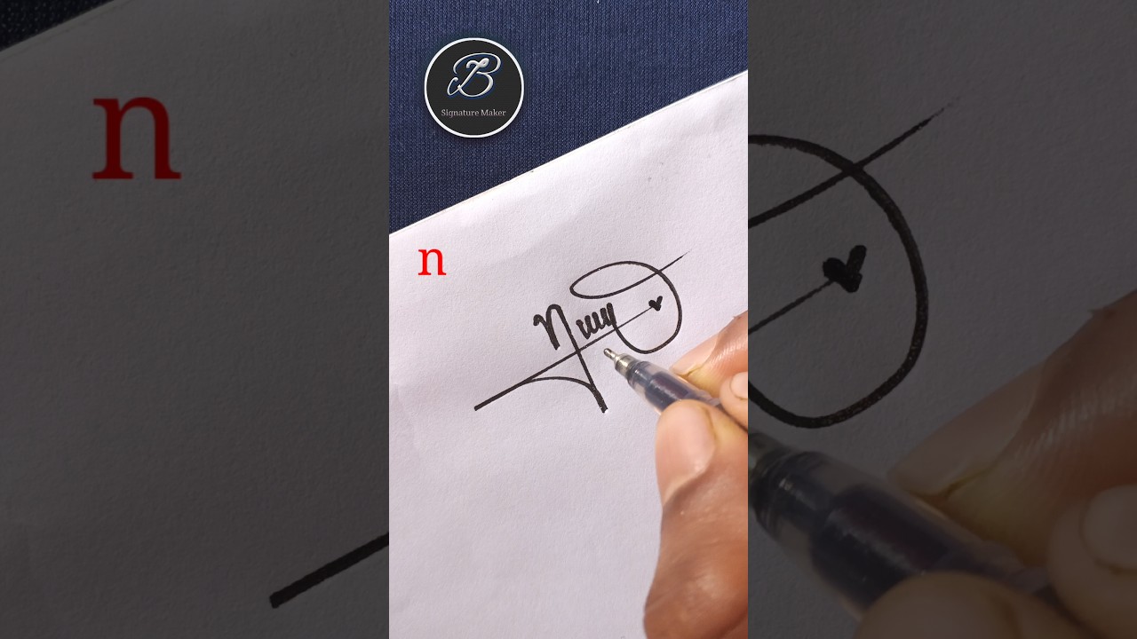 How to sign for N letter #signaturestyle #howto
