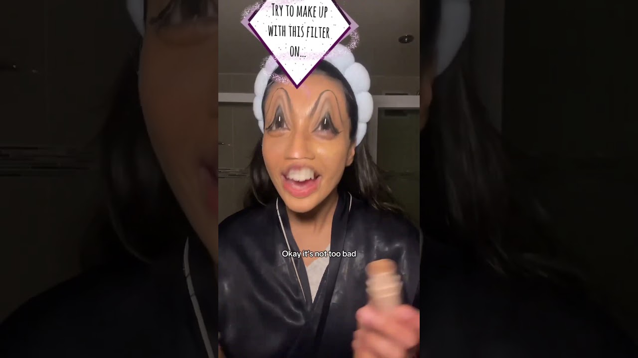 GRWM while using this makeup filter😂 #eczema #funnygrwm