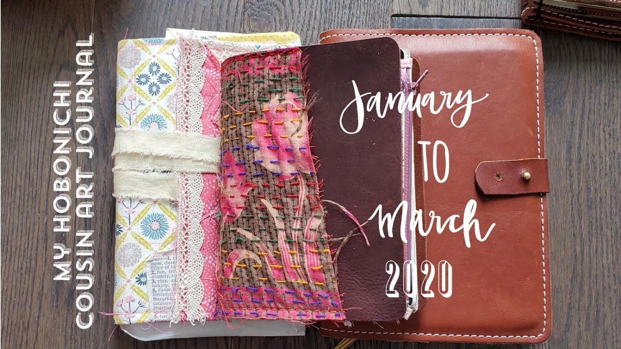 Hobonichi Cousin Art Journal flip through Jan-March 2020