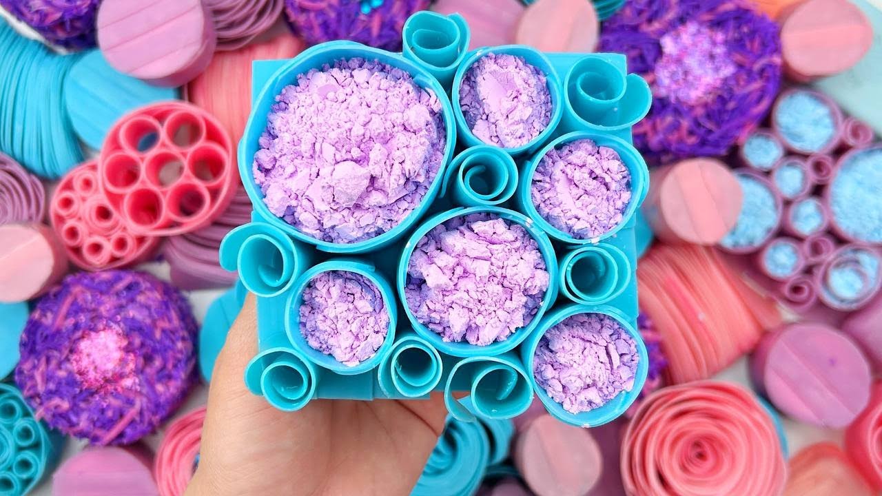 CRUSHING SOAP FORMS WITH GLITTER&STARCH&FOAM