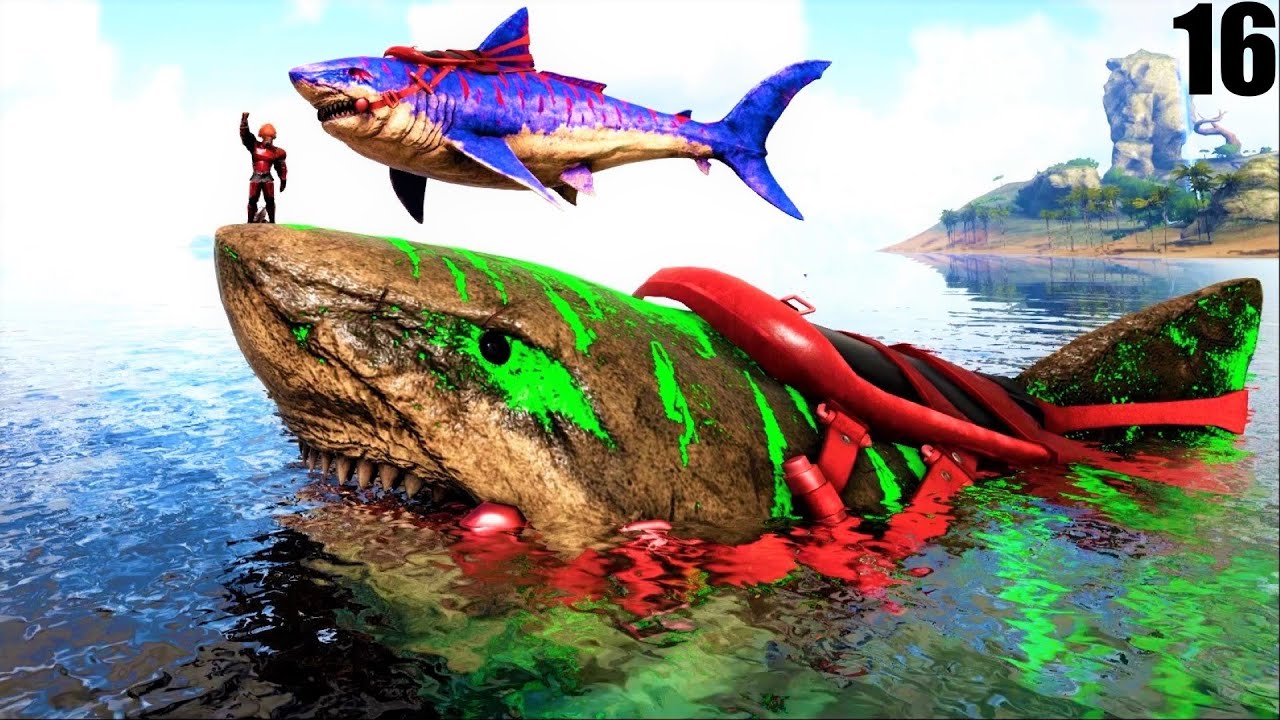 NEW COLOSSUS MEGALODON & FLYING SHARKS | ARK OMEGA MODDED | ARK: Survival Evolved E16