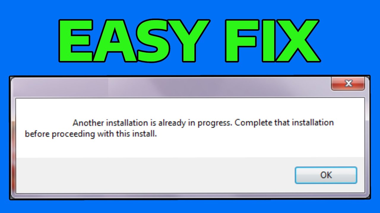 How To Fix Another Installation Is Already in Progress Error in Windows