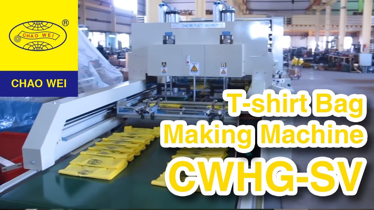Fully Auto Plastic T-Shirt/Carry Bag Making Machine With Hot Slitting & Gusseting Device | CHAO WEI