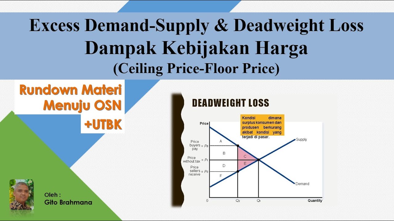 Excess Demand Supply Deadweight Loss Akibat Ceiling Floor Price | Rundown Materi Menuju OSN & UTBK
