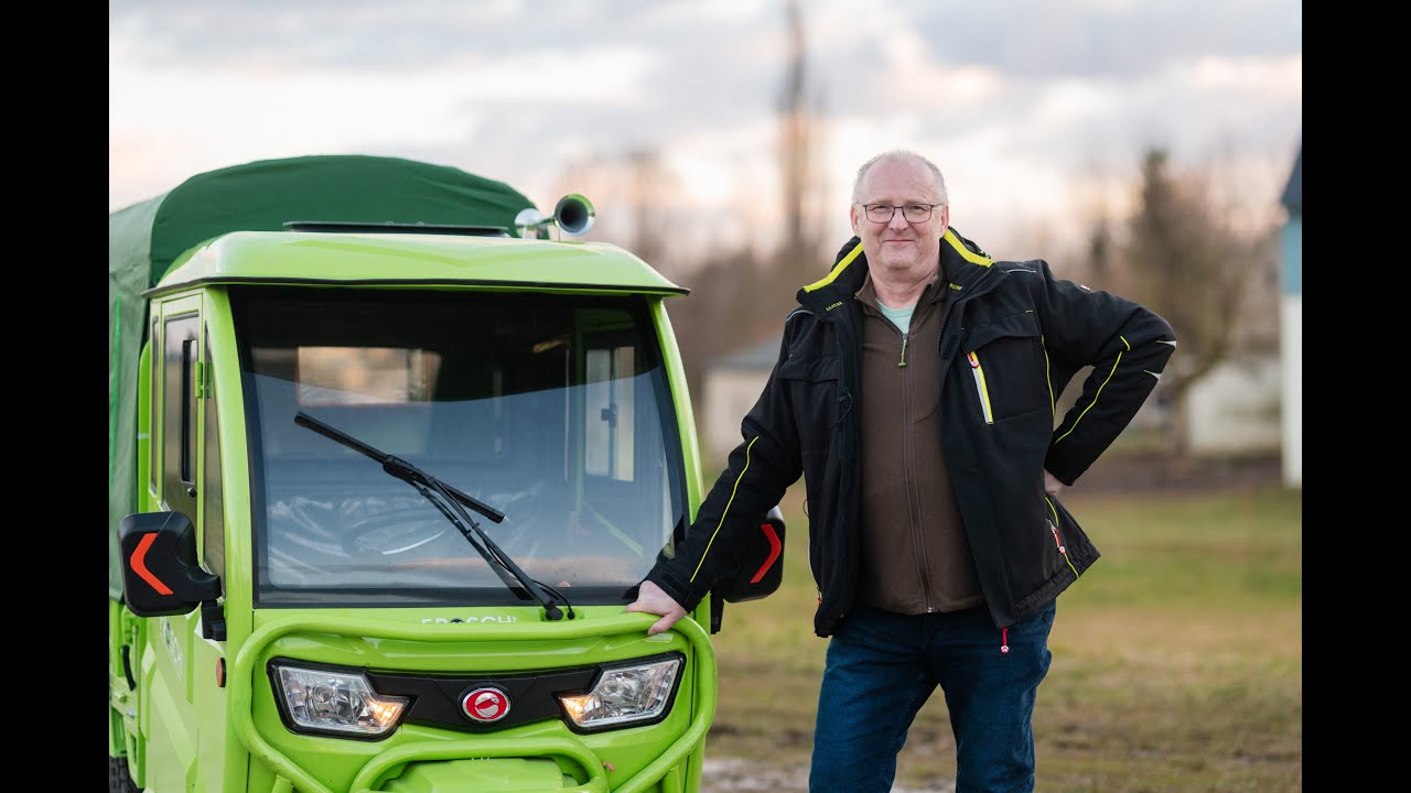 Ein Elektriker rein elektrisch unterwegs