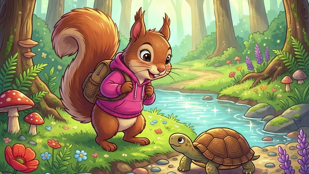 Ein Eichhörnchen, das aufhörte zu hetzen - Gute Nacht Geschichte