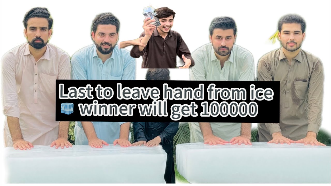 Last to leave hand from ice 🧊 winner will get 100000 #ice #winner #team702