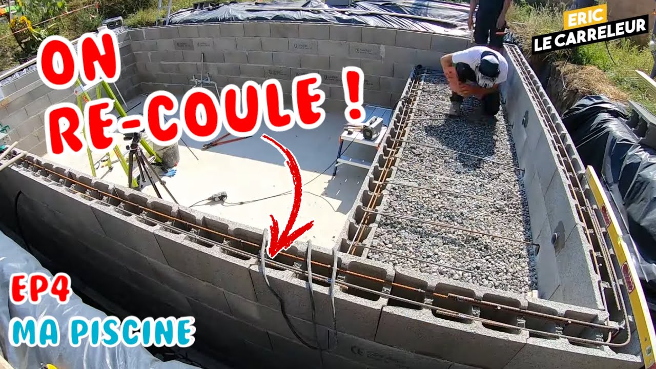 JE CONSTRUIS MA PISCINE MOI MEME EP#4 Plage immergée et Remplissage des blocs !!