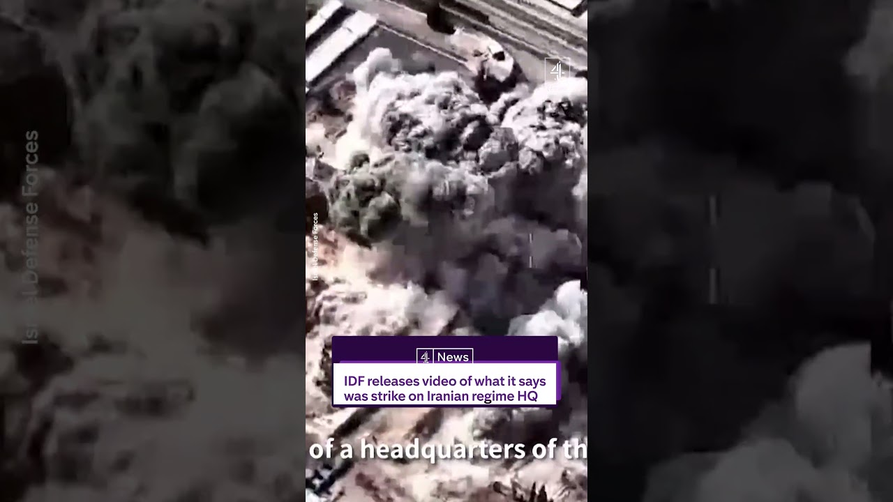 Israel releases video of strike on Iran regime HQ
