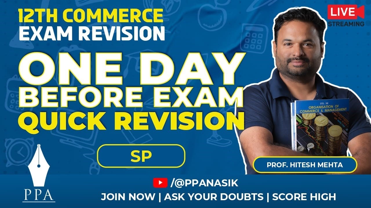 12th Secretarial Practice Board Exam 2025&ndash;26 |One Day Before Exam Revision with Prof. Hitesh Mehta