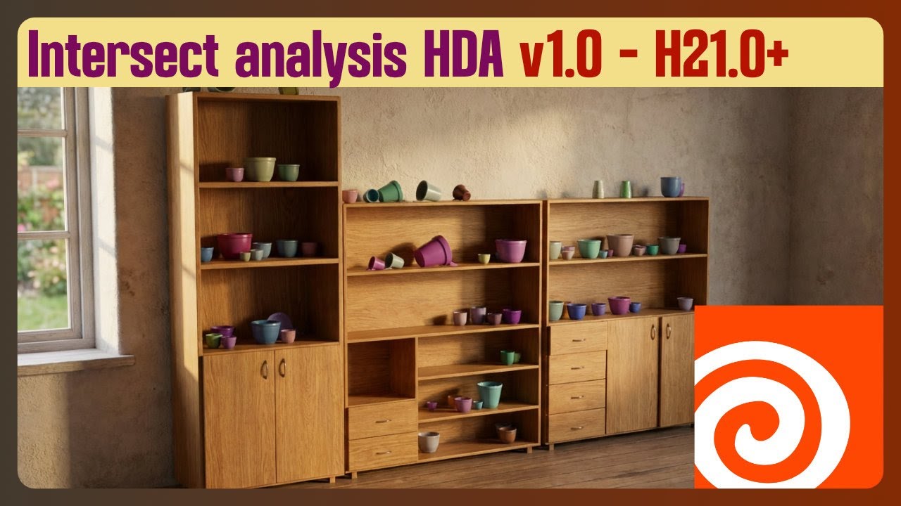 Geometry intersection analysis HDA v1.0 Houdini 21.0+ showcase