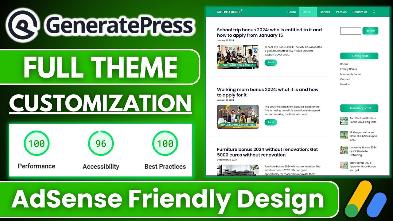 GeneratePress Theme Customization 2025 Make Your Website AdSense Friendly And Responsive
