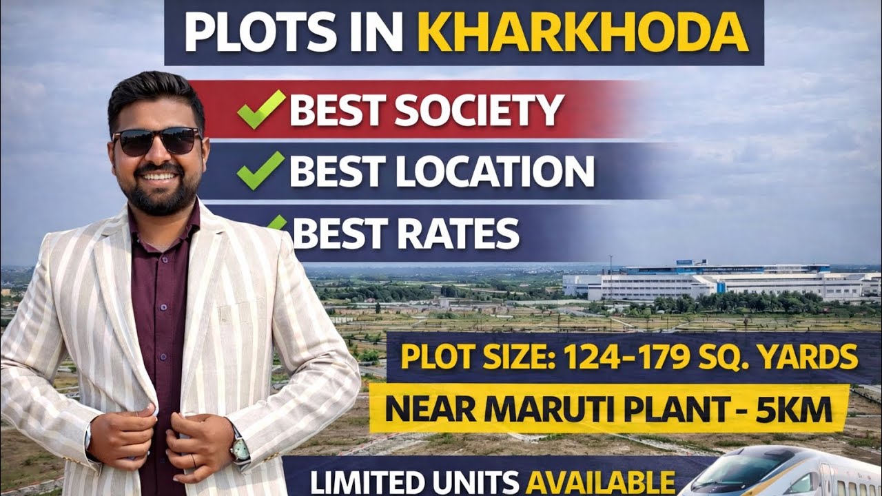Kharkhoda Plots Near Maruti Plant 🔥 | 124–179 Sq Yards | Limited Units Available