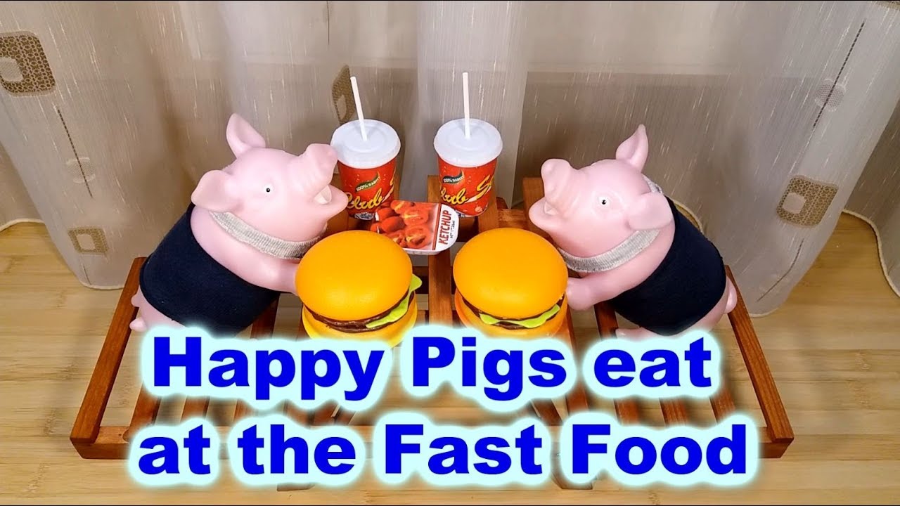 Happy Pigs eat at the fast food by HAPPY PIGS