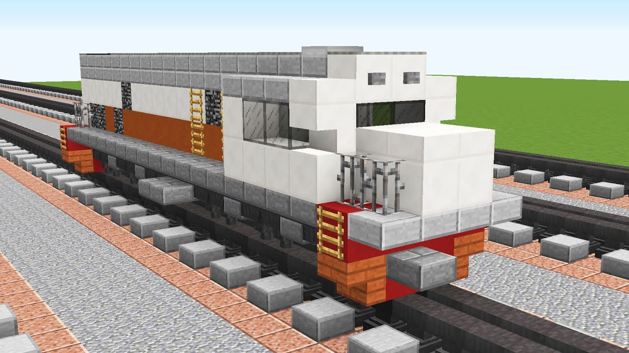 Minecraft Kereta Api CC 201 Locomotive Train Tutorial
