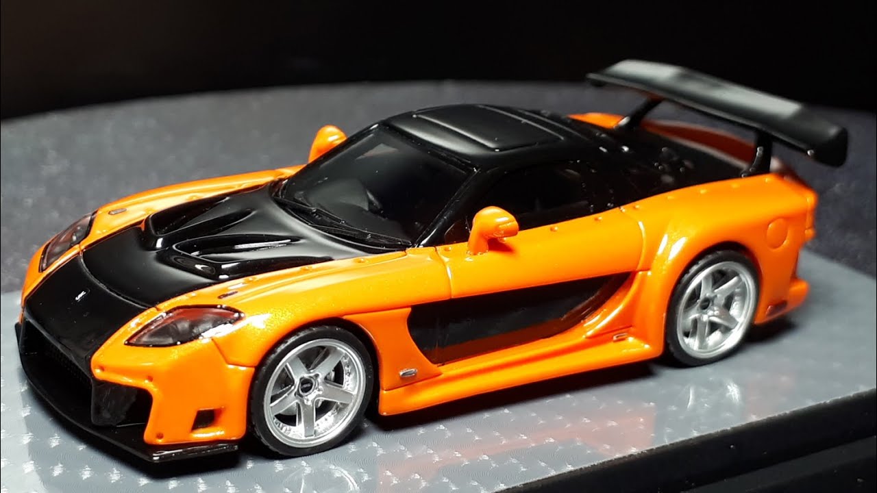 1/64 Han's Mazda RX7 FD3S Veilside F&F Tokyo Drift by YM Model resin model car review