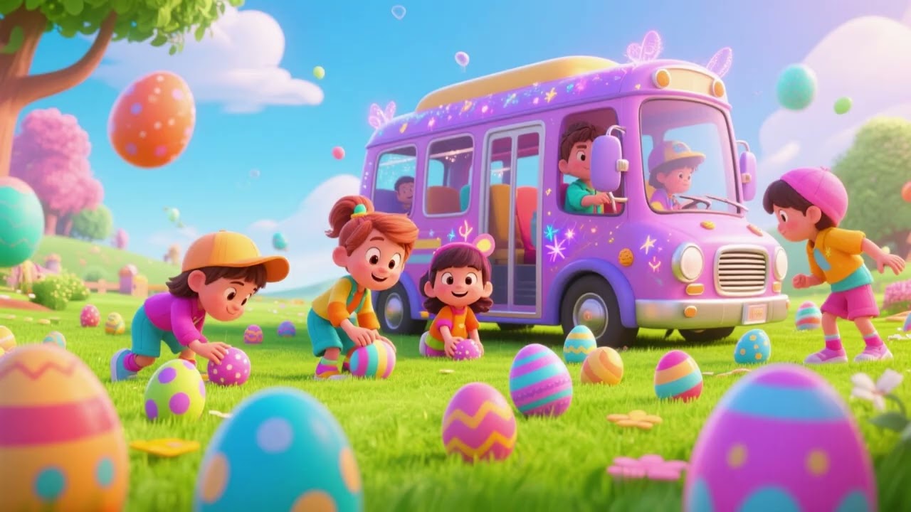 Ostereiersuche mit dem Zauberbus &ndash; Fr&ouml;hliches Osterlied f&uuml;r Kinder