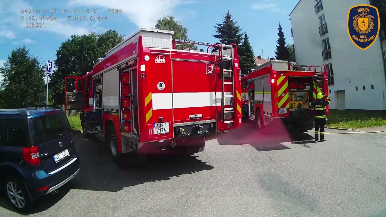 7.8.2024 | Požár výškové budovy | Žďár nad Sázavou | Cesta k zásahu