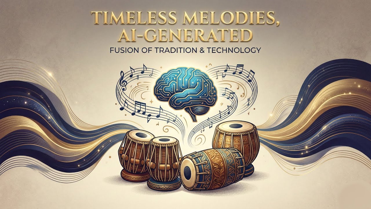 Deep Focus Fusion: AI Indian Classical (Tabla, Mridangam, Sitar, Veena) | AI Generated