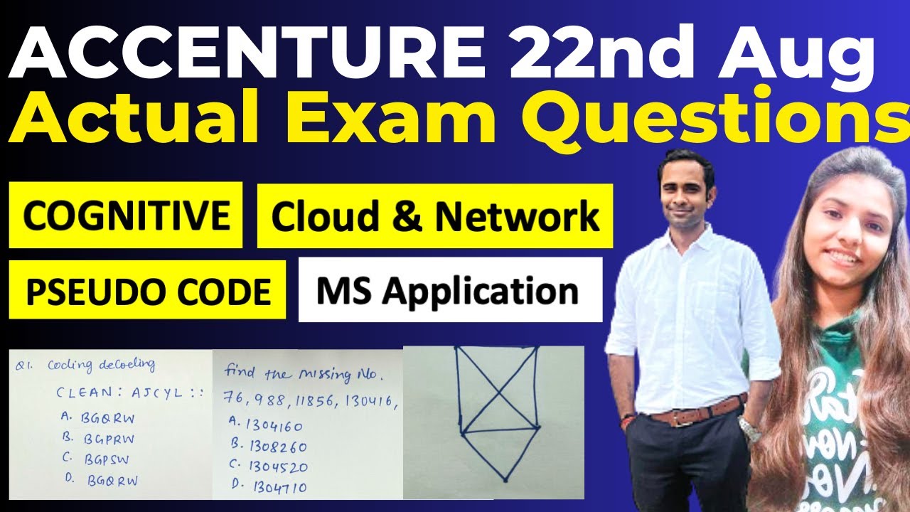 Accenture 22nd August Actual Asked Questions | Accenture Actual Questiobs