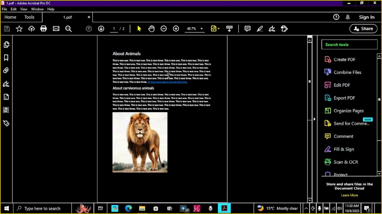 How to add Alt text for image on PDF file for screen reader accessibility
