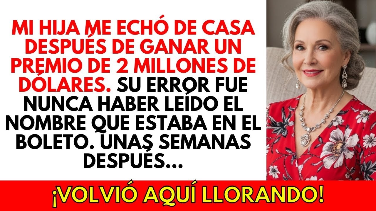 Mi HIJA ganó un premio de $2 MILLONES y me ECHÓ de casa, sin saber que el boleto estaba a MI NOMBRE
