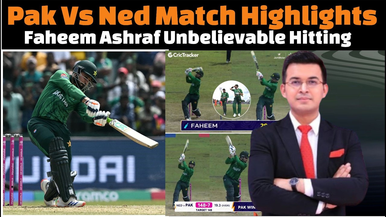 Pakistan Vs Netherland Match Highlights / Faheem Ashraf Unbelievable Hitting.